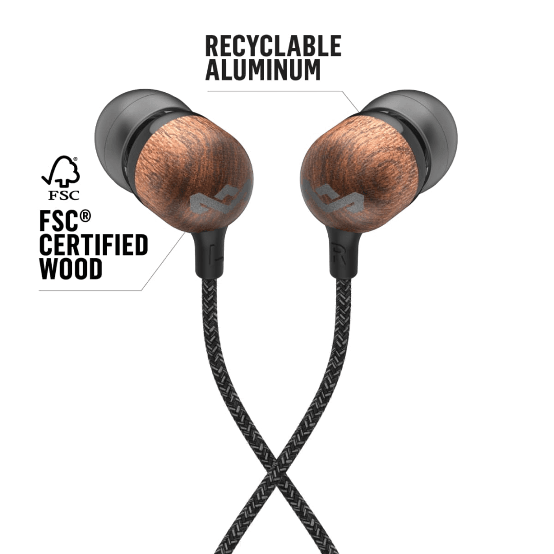 House of Marley SMILE JAMAICA signature zwart 1knop remote hoofdtelefoon