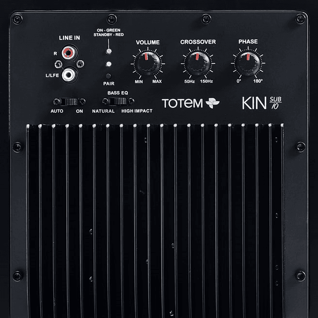 Totem KIN SUB10 zwart satijn SUBWOOFER