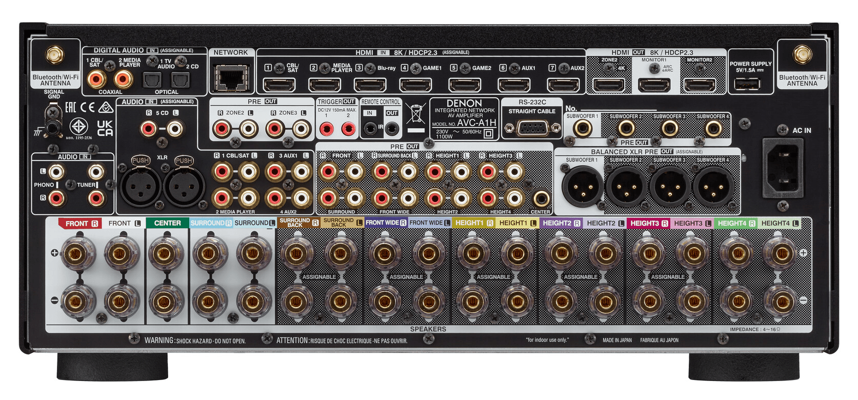 Denon AVCA 1H zwart RECEIVER
