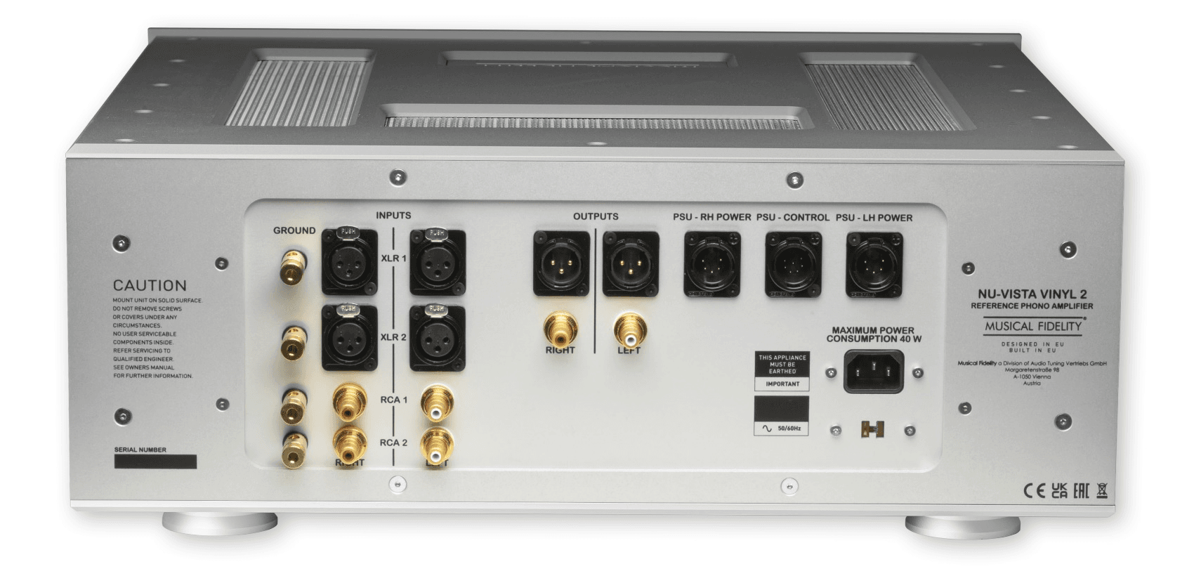 Musical Fidelity Nu-Vista VINYL 2 zilver Phono versterker