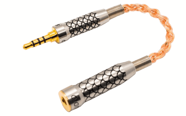 Sendy Audio 4.4mm naar 3.5mm adapter zilver KABELS