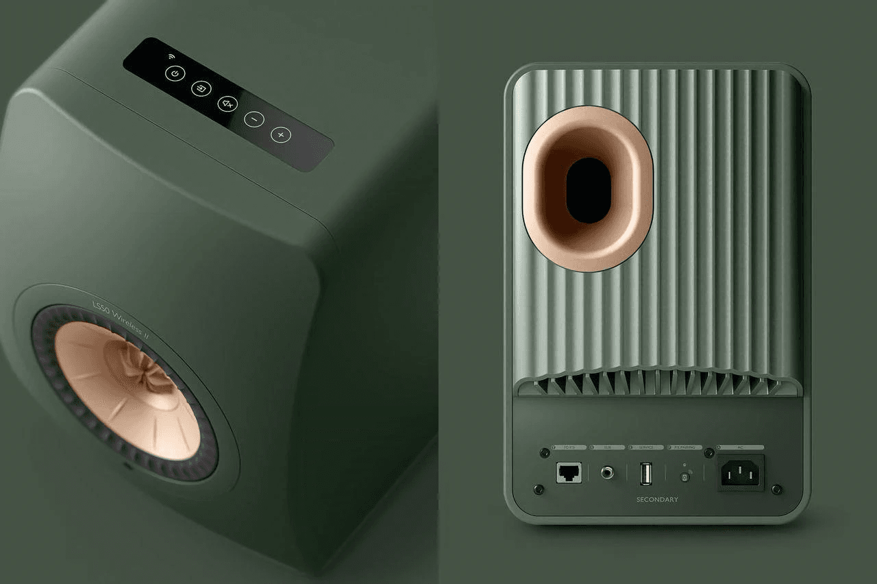 KEF LS50 wireless II moss green DRAADLOZE LUIDSPREKER