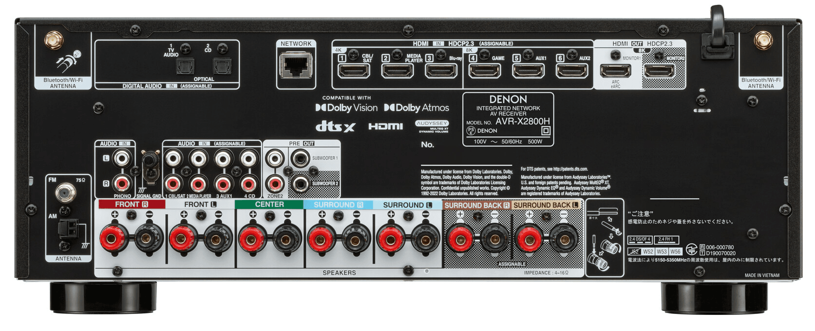 Denon AVRX 2800H RECEIVER