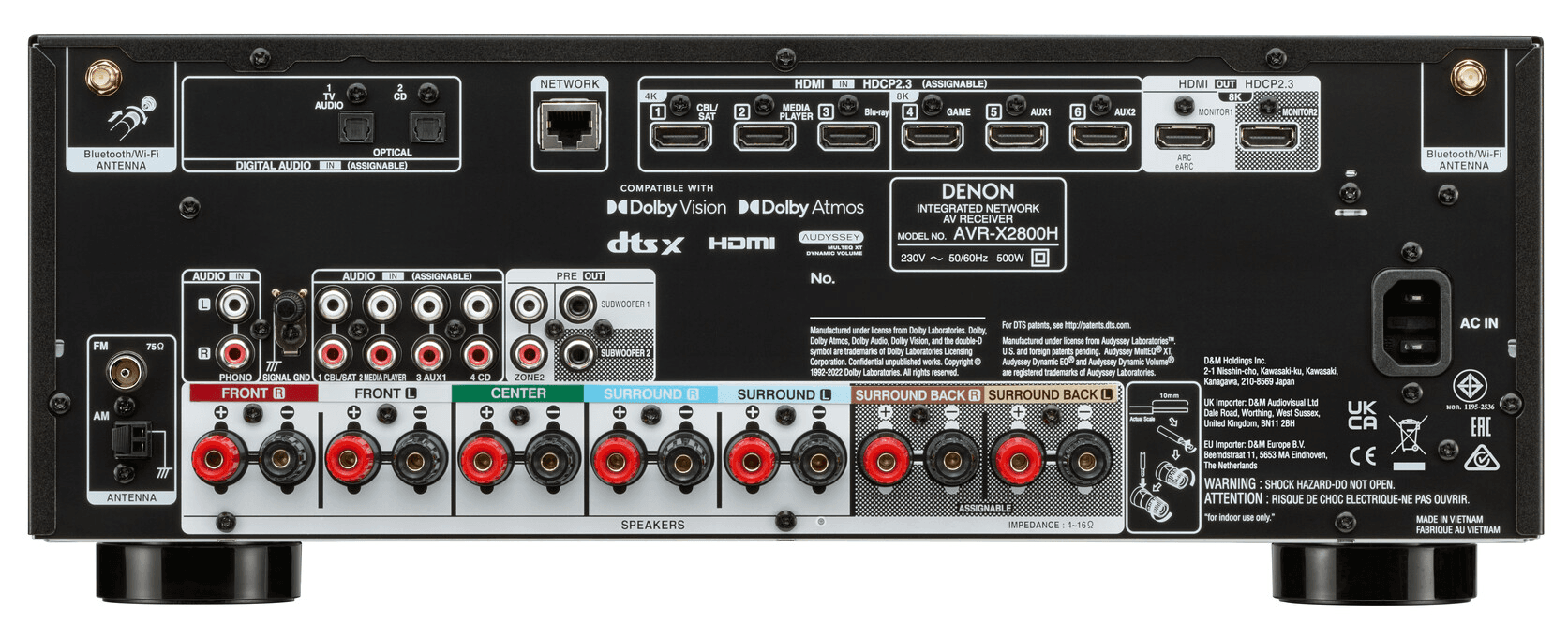 Denon AVRX 2800H RECEIVER