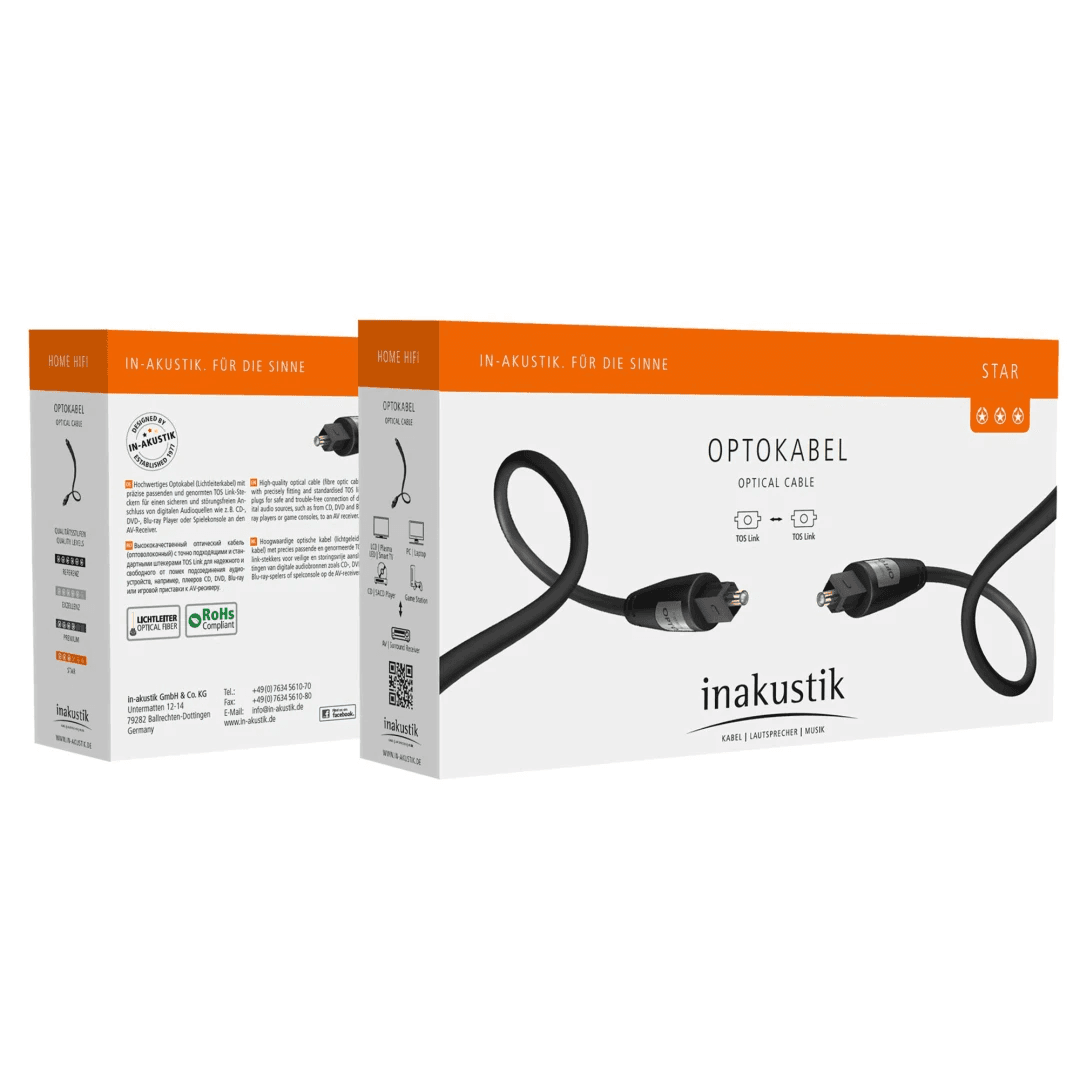Inakustik Star Toslink 5mtr KABELS
