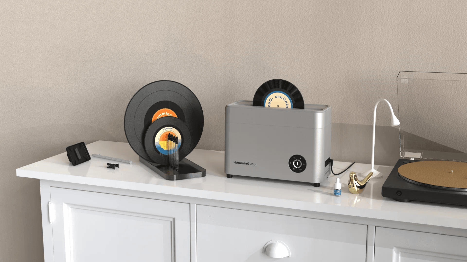 HumminGuru Nova zilver PLATENSPELER ACCESSOIRES