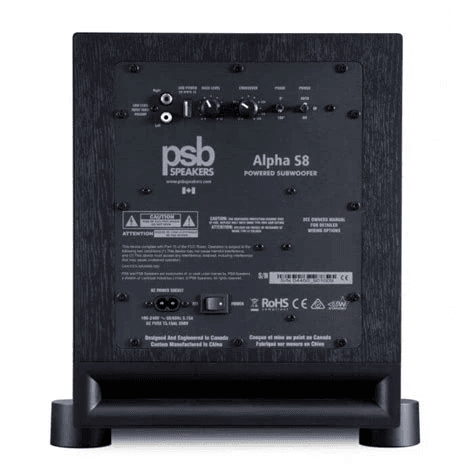 PSB ALPHA S8 zwart SUBWOOFER