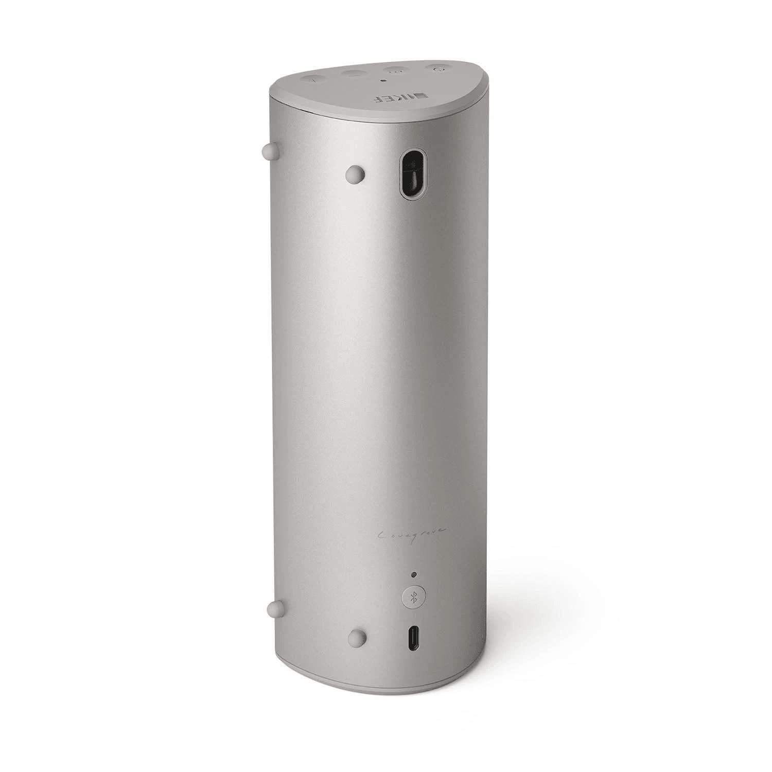 KEF MUO zilver Bluetooth speaker