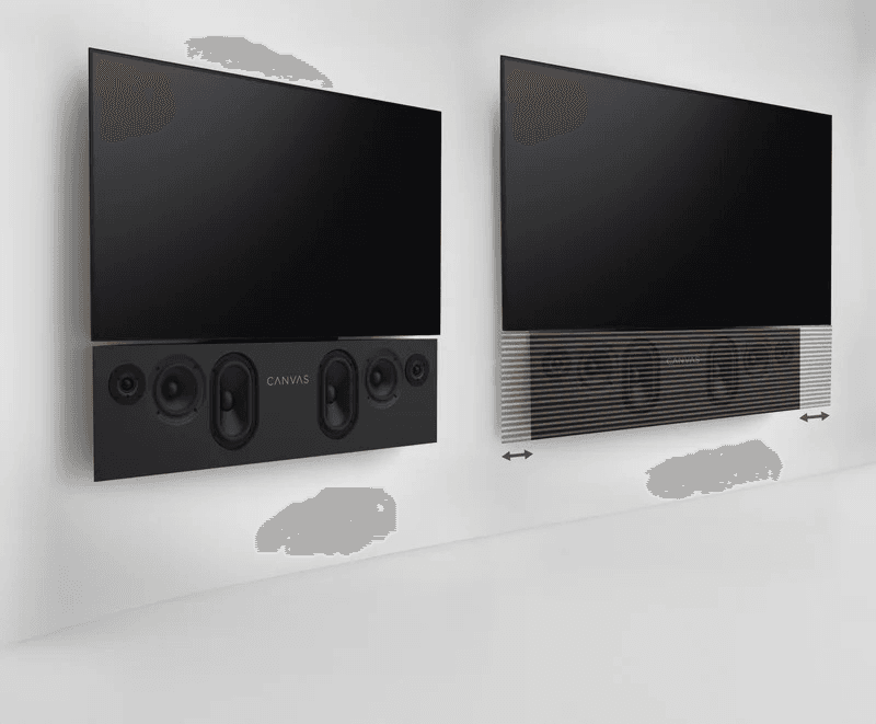 Canvas 75" Fabric lichtgrijs SOUNDBAR