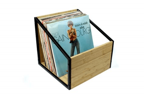 Norstone  Vinyl LP storage case zwart bamboo MEUBEL