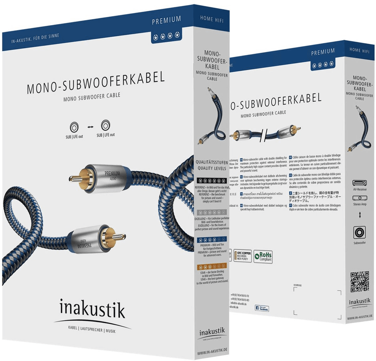 Inakustik Premium Subwooferkabel 2mtr KABELS