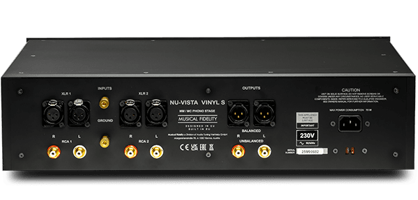 Musical Fidelity Nu-Vista VINYL 2 zwart Phono versterker