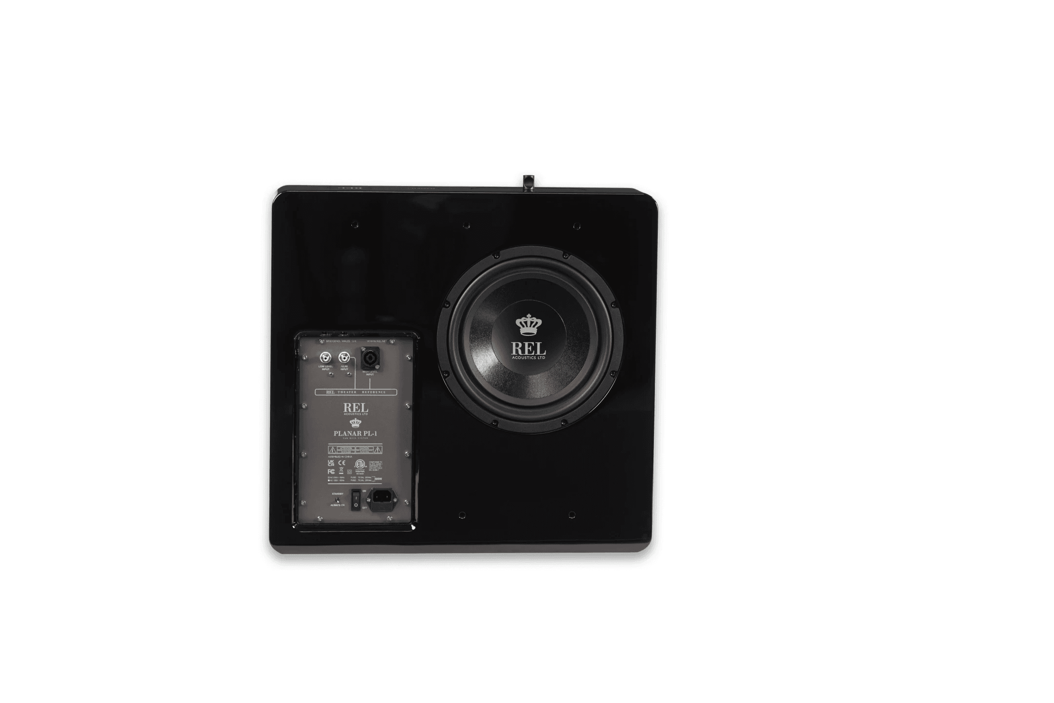 REL PLANAR PL1 zwart SUBWOOFER